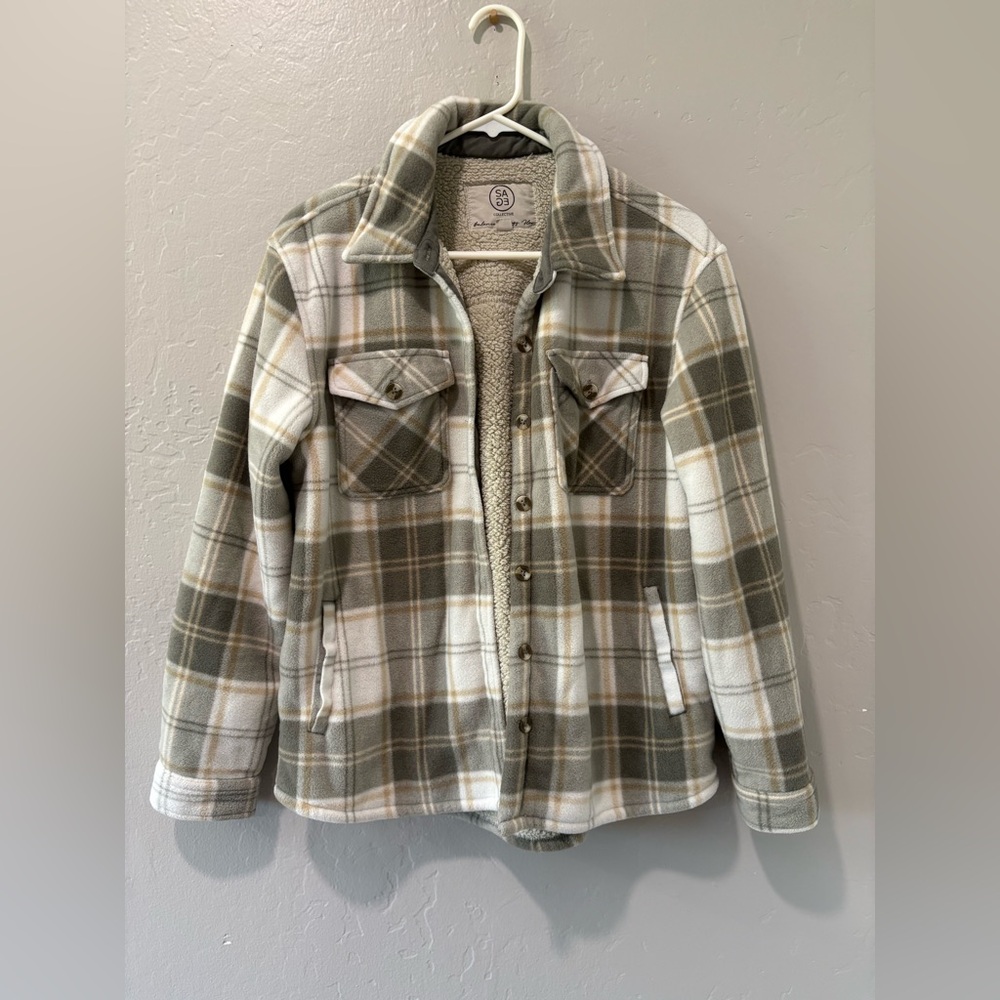 Sage Collective Gray/White/Beige Jacket